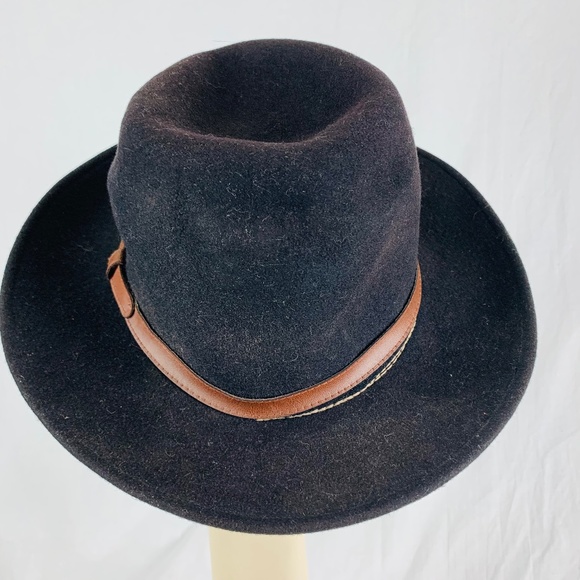 Sima Int USA Brown Fedora XL Wool Feather Felt Excellent Condition - Picture 6 of 12